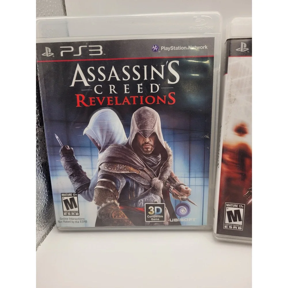 Ubisoft Assassin's Creed PS3 Game Lot 3 II Revelations III Multi Action